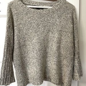 Salt and pepper long sleeve sweater